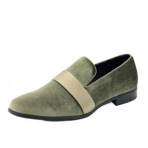 NEW AMALI men's knight loafer in olive